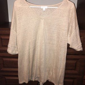 J. Jill Love Linen Shirt - M - popular "Flax" color - never worn!